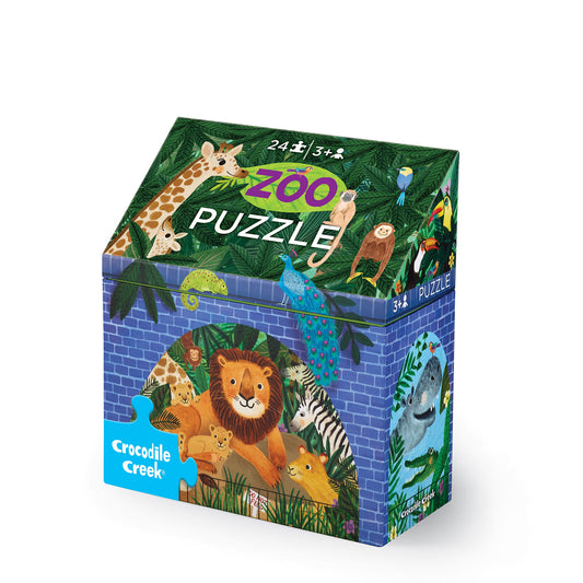 Little Building Puzzle 24pc - Zoo Car Transporter