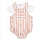 Max 2Pce Bodysuit Set - Caramel Stripe