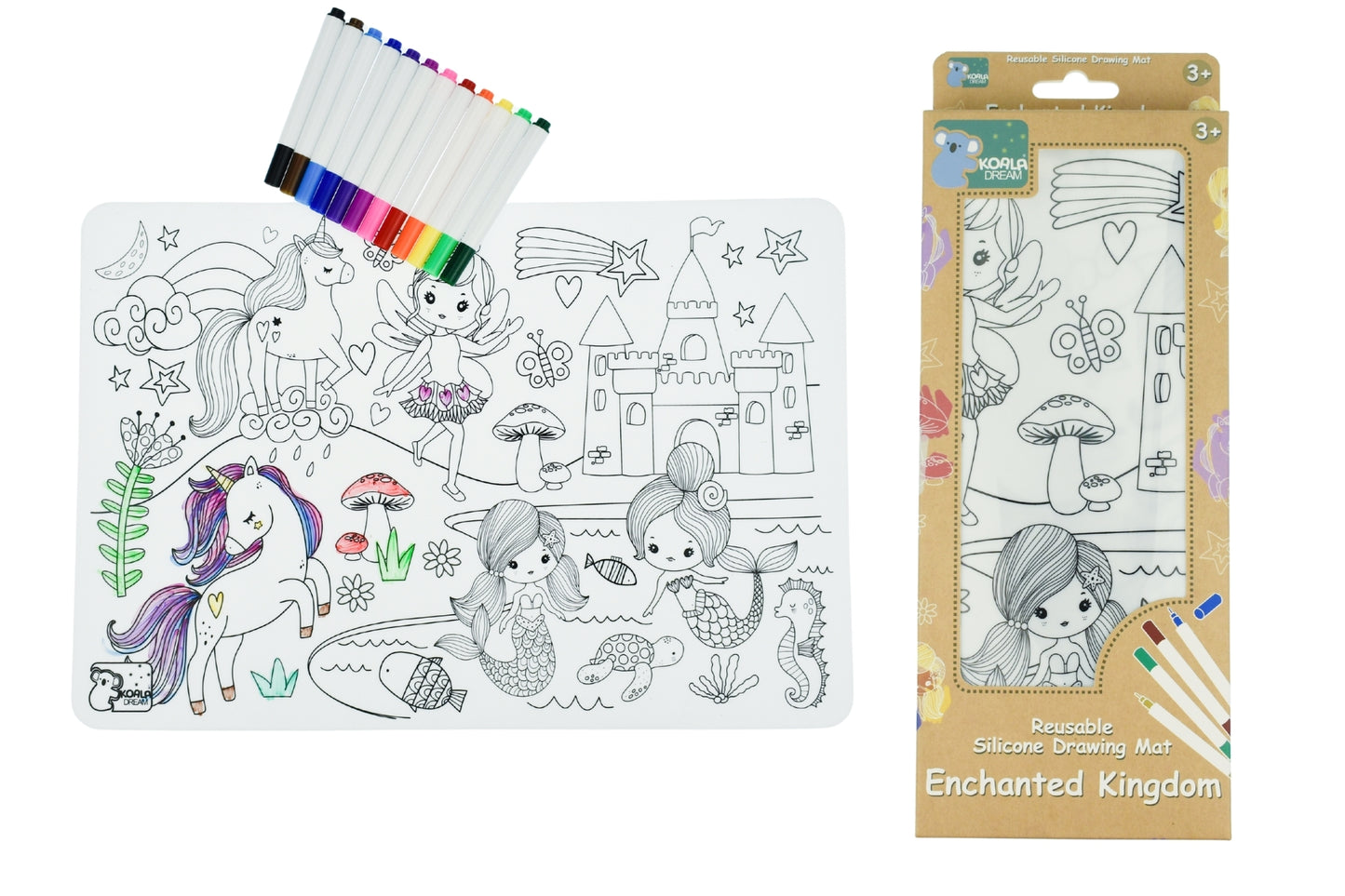 Silicone Reusable Drawing mat - Enchanted Kingdom