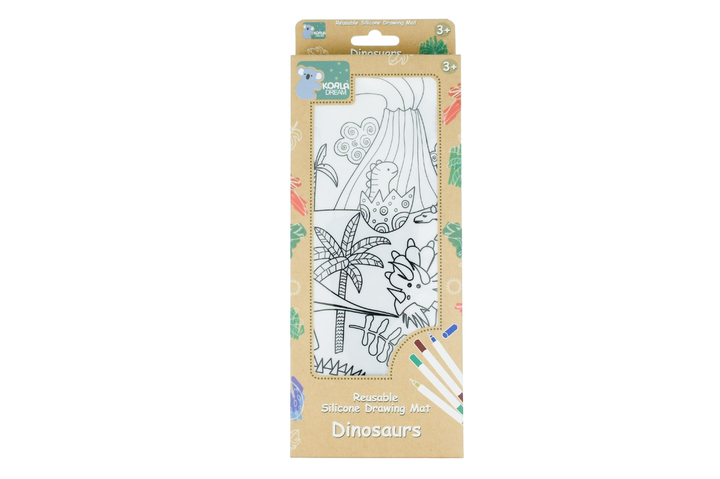 Silicone Reusable Drawing Mat - Dinosaurs