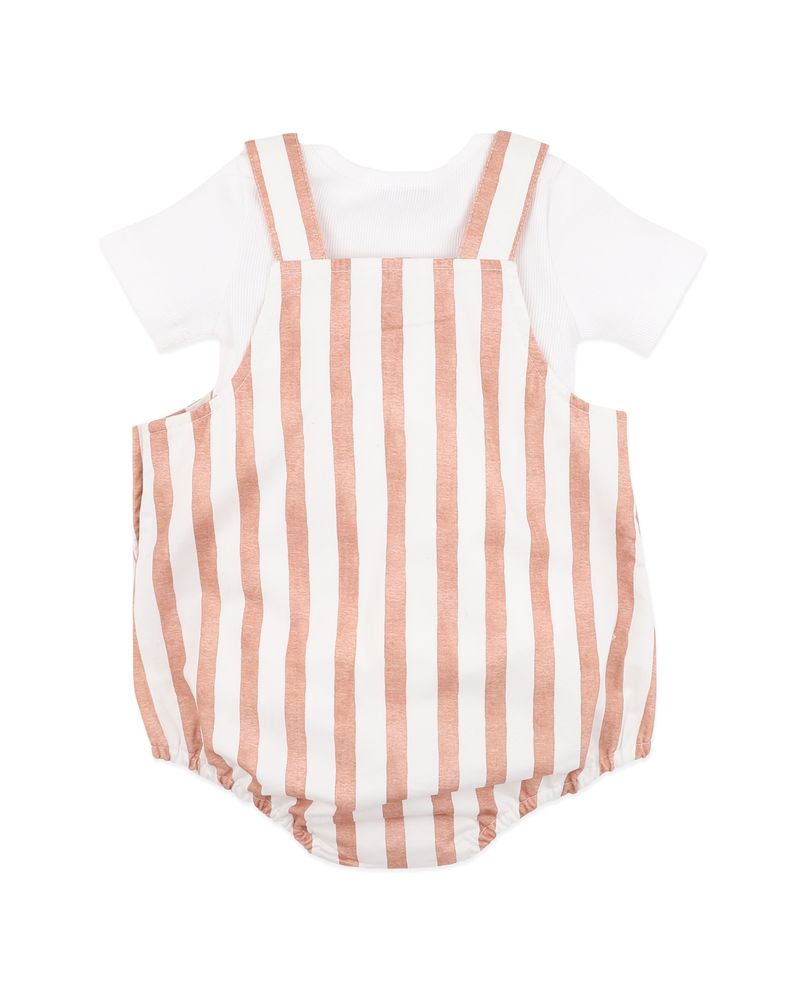 Max 2Pce Bodysuit Set - Caramel Stripe