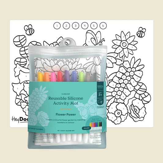 Flower Power Classic Colouring & Doodle Mat
