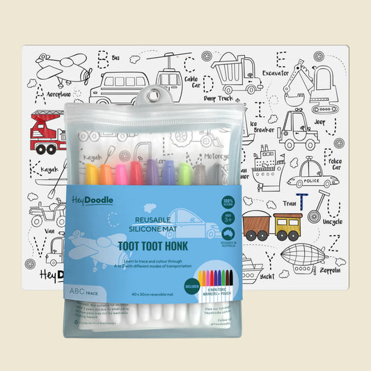 Toot Toot Classic Colouring & Doodle Mat