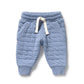 Organic Quilted Sweat Pant - Sky Blue