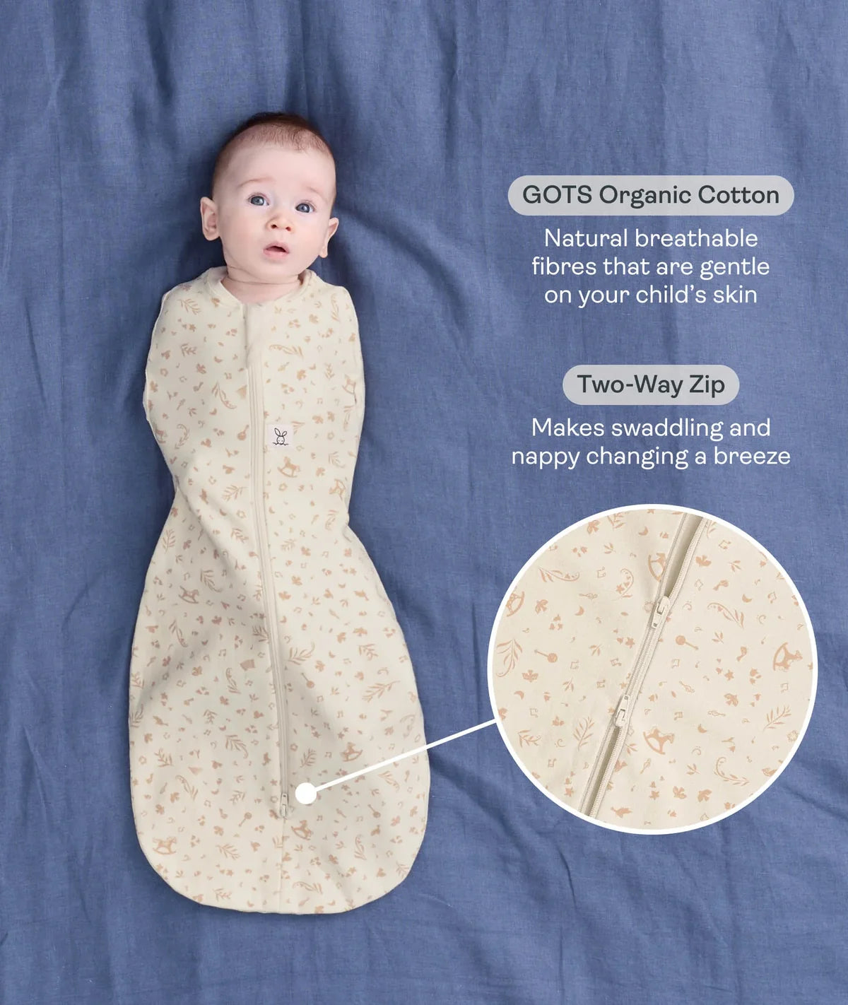 Cocoon Swaddle Bag 1.0 TOG - Lullaby