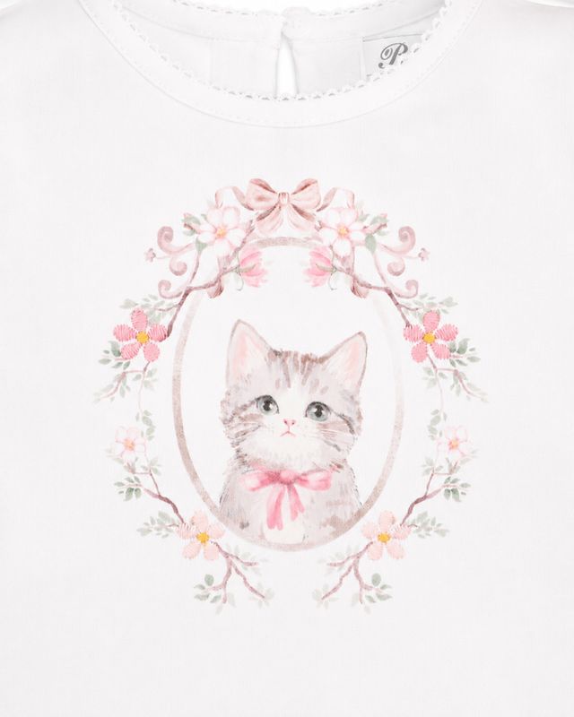 Willa Kitten Tee - Cloud