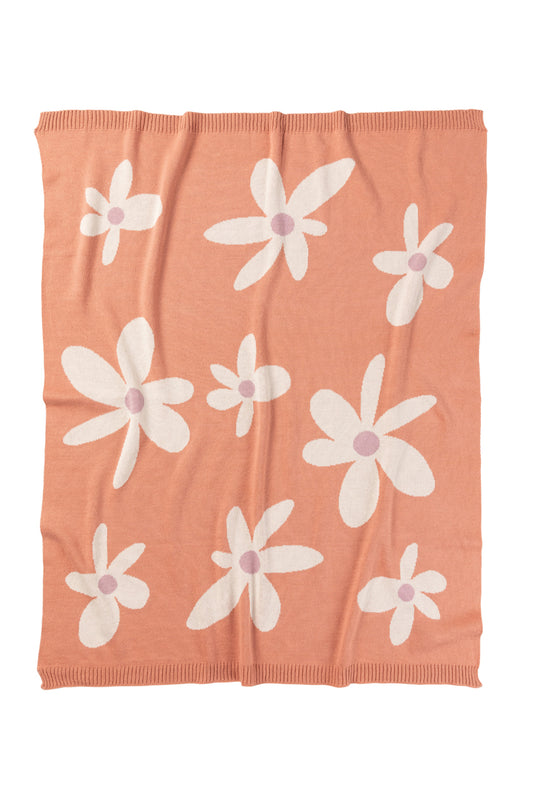 Cotton Baby Blanket - Daisy