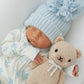 Knitted Pom Beanie - Sky Blue