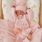 Knitted Pom Beanie -  Baby Pink