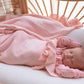 Frill Knit Blanket - Baby Pink Floral