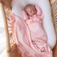 Frill Knit Blanket - Baby Pink Floral