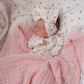 Gauze Lace Blanket -  Baby Pink