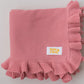 Frill Knit Blanket - Strawberry