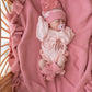 Frill Knit Blanket - Strawberry