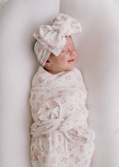Jersey Swaddle - Paisley Peony