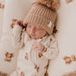 Knitted Pom Beanie - Teddy