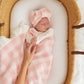 Frill Knit Blanket - Pink Gingham