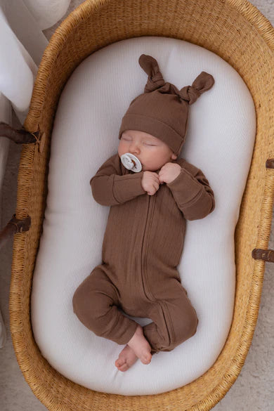Essential Zip Romper - Chocolate