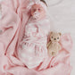 Swaddle & Top Knot Set -  Pink Gingham
