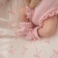 Jersey Swaddle - Pink Bows