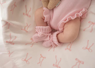 Jersey Swaddle - Pink Bows
