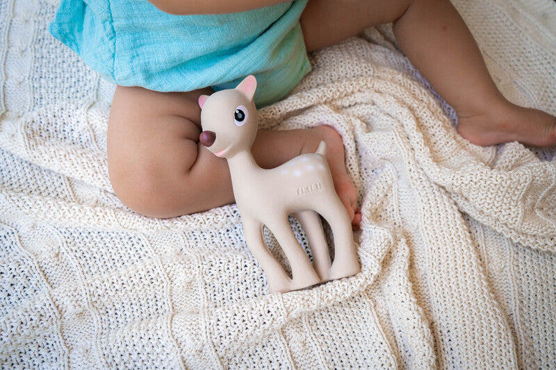 Tikiri Ralphie Deer Rubber Teether Rattle & Bath Toy