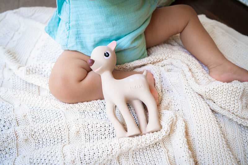 Tikiri Ralphie Deer Rubber Teether Rattle & Bath Toy