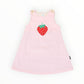 Strawberry Appliqued Cord Dress- Pink
