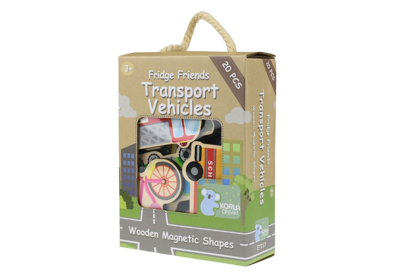 Magnetic Fridge Friends 20Pc  - Transport Vehicles