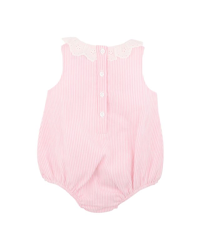 Willa Lace Collared Bodysuit - Musk Pink Stripe