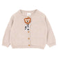 Billie Novelty Cardigan - Mocha Marl