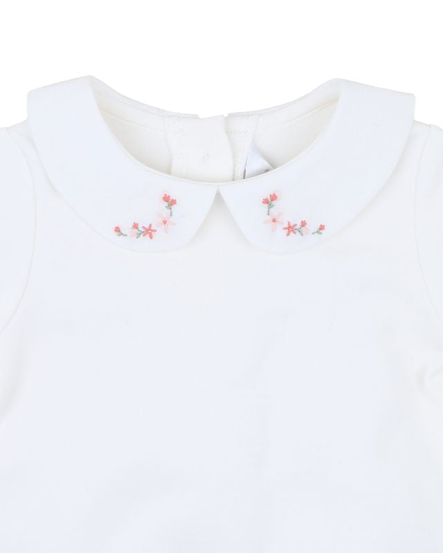 Gemma Emb. Collar Bodysuit - Cloud