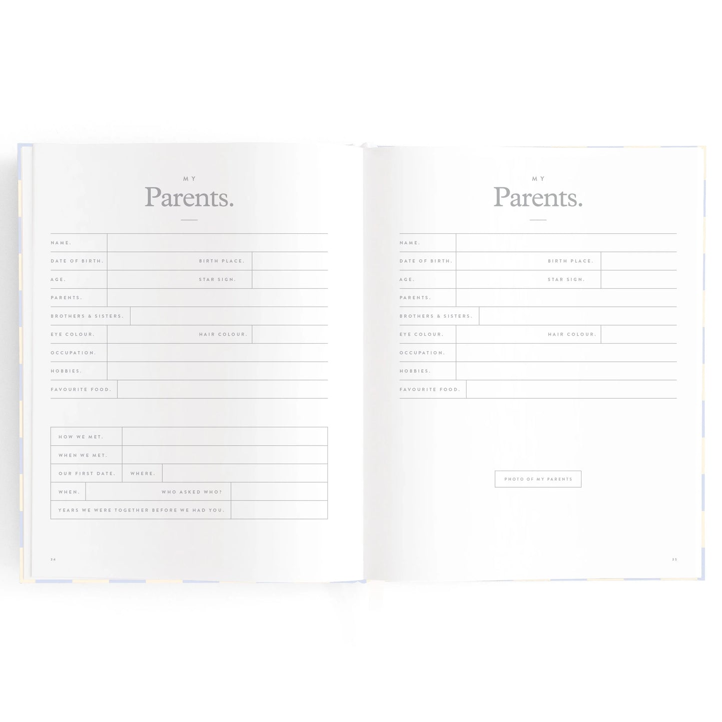 Baby Book - Blue Check