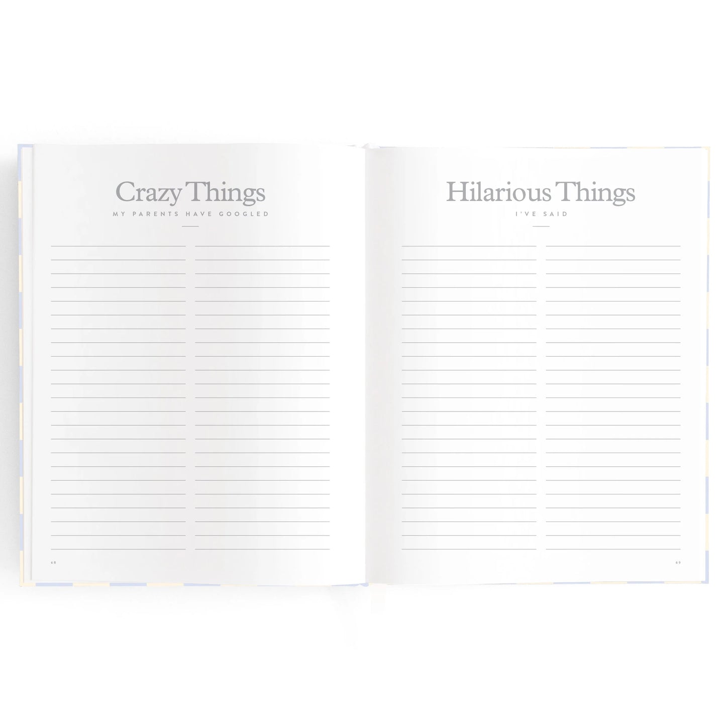 Baby Book - Blue Check
