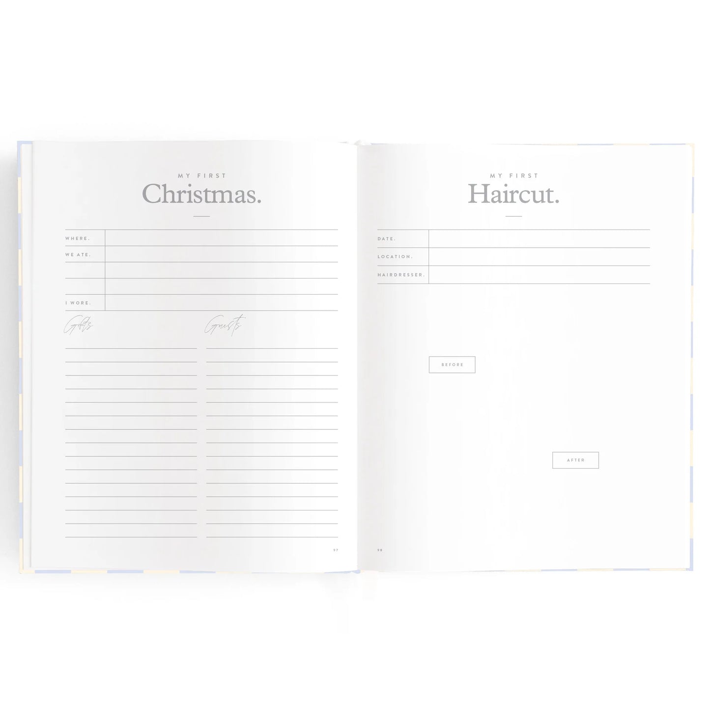 Baby Book - Blue Check