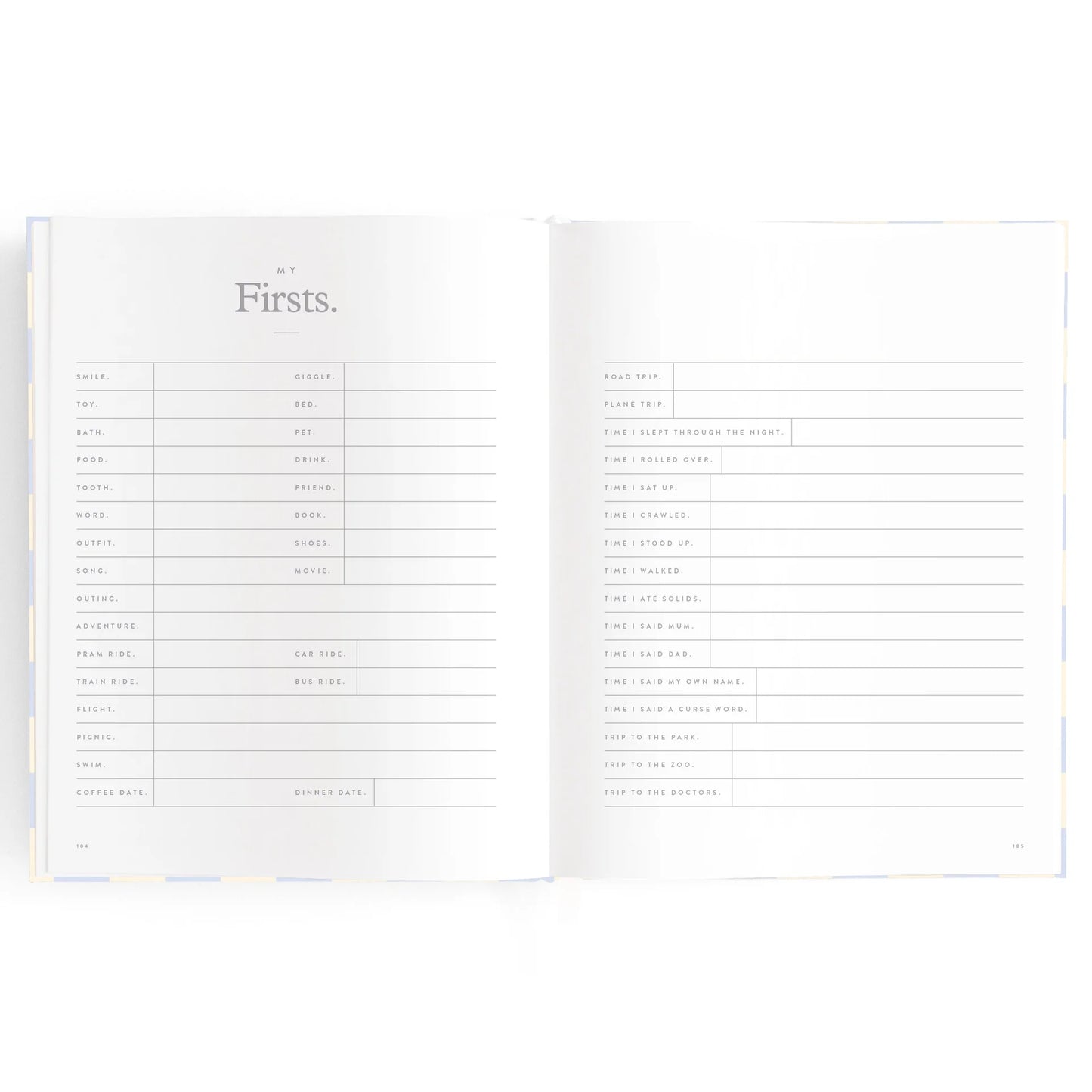 Baby Book - Blue Check