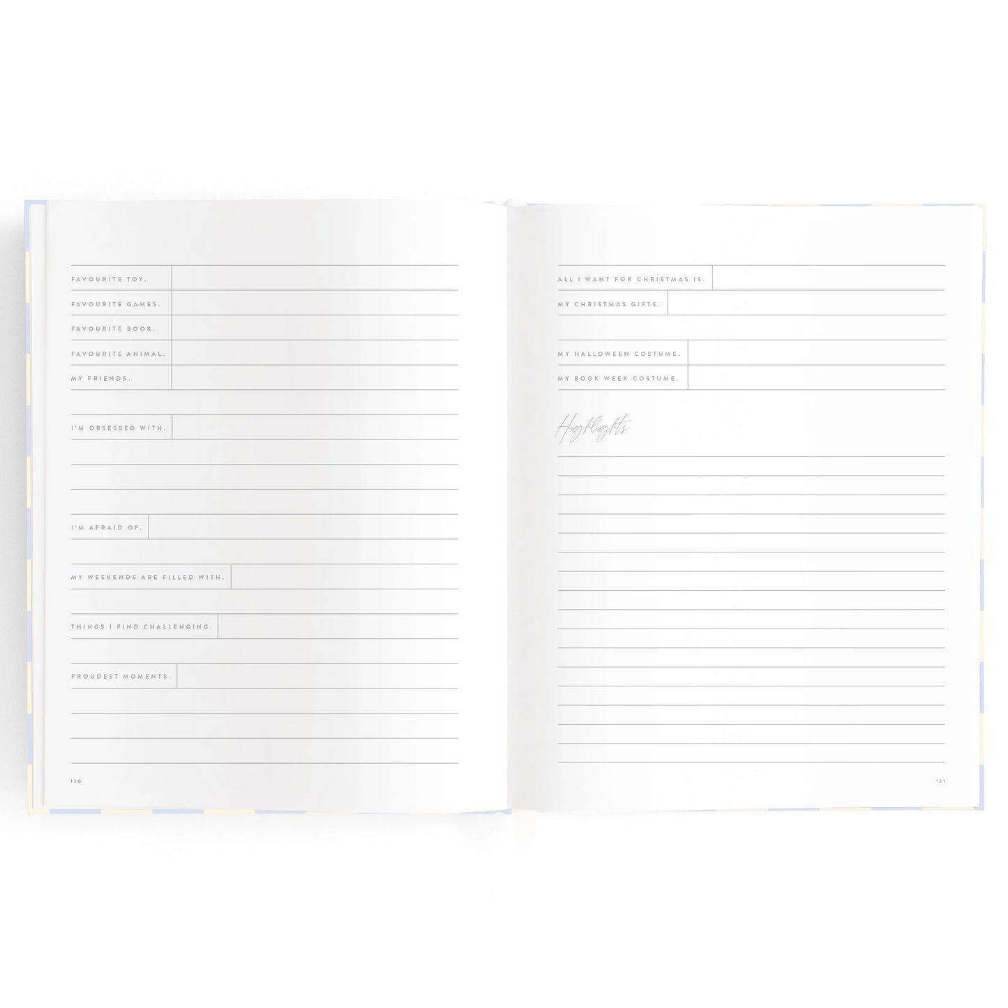 Baby Book - Blue Check
