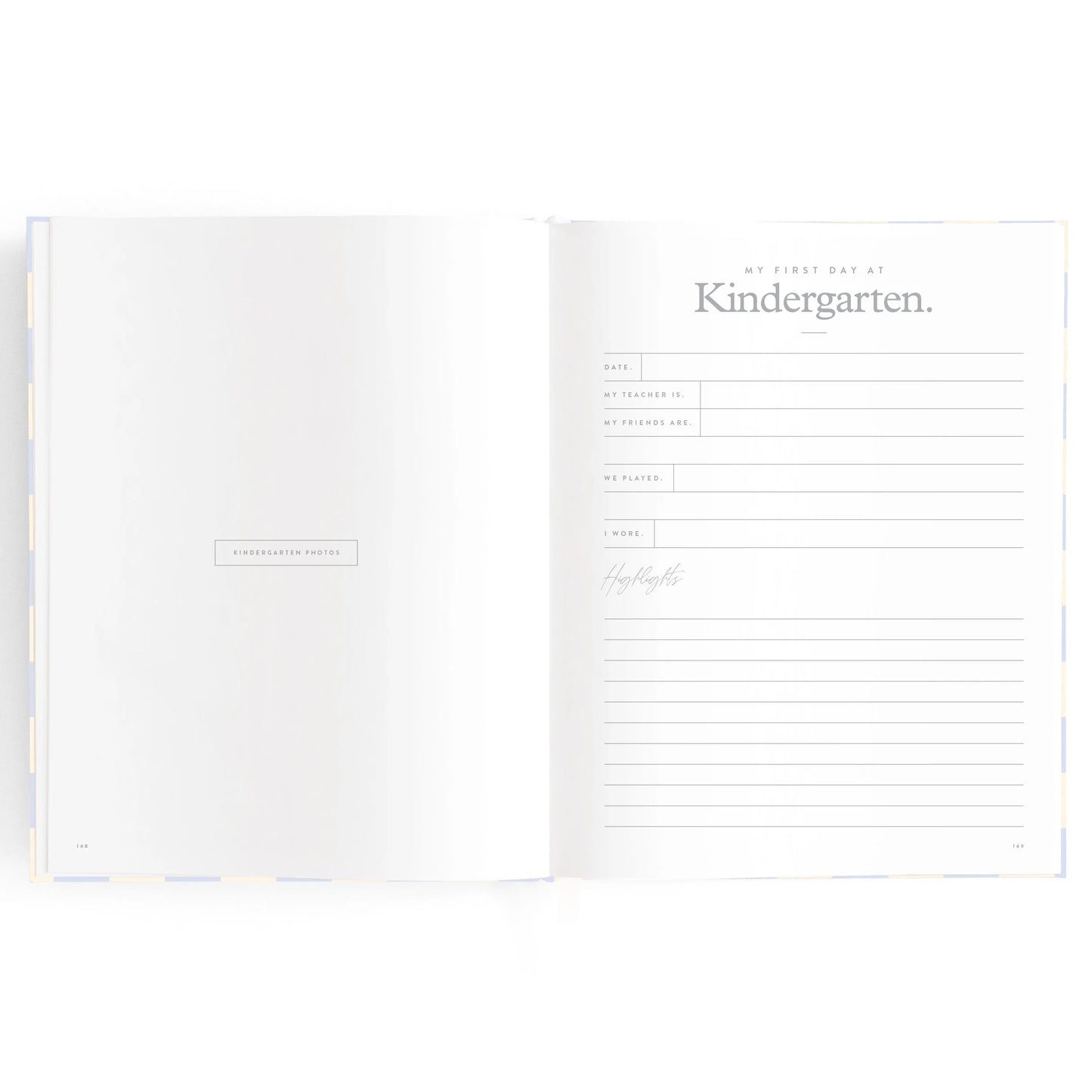 Baby Book - Blue Check