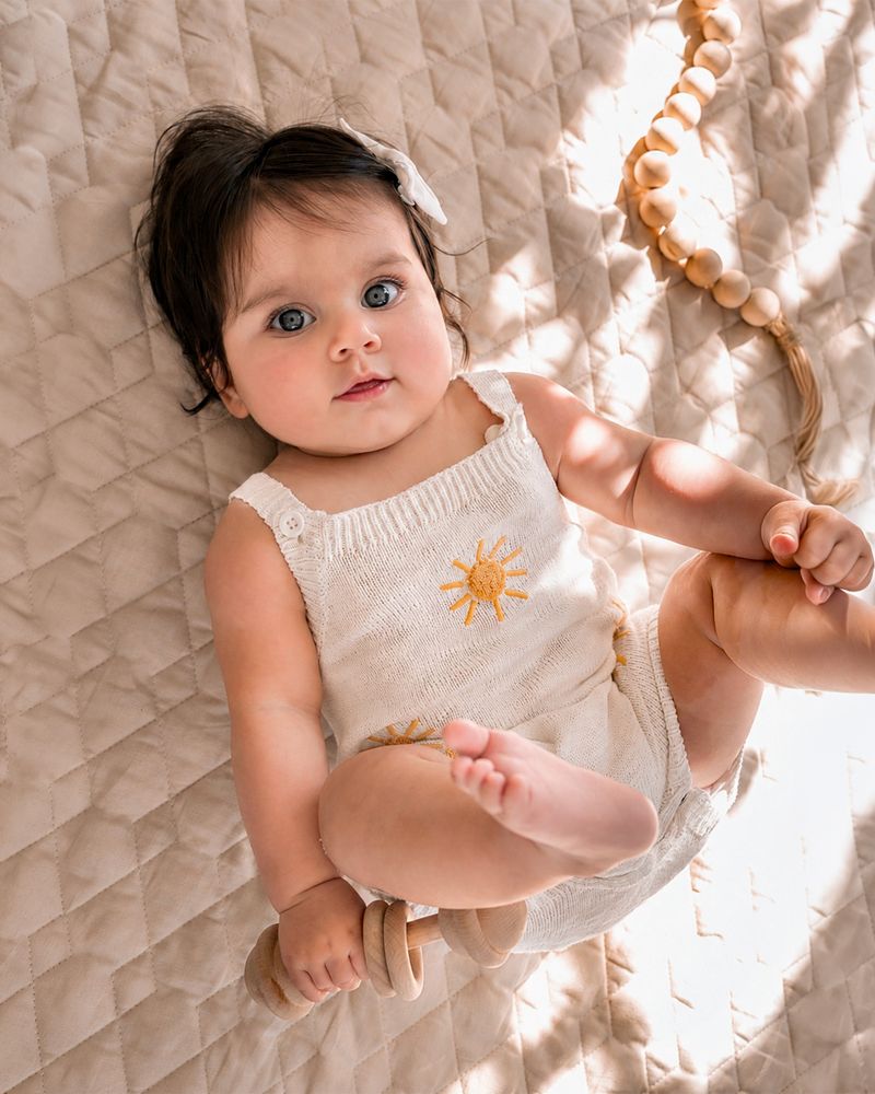 Scout Knitted Overalls - Cream