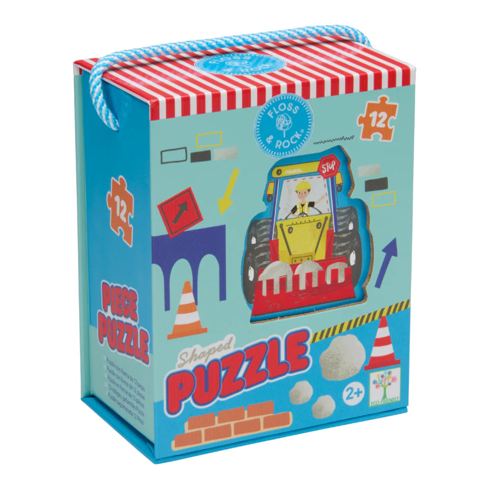 Floss & Rock 12 Pc Shaped Jigsaw Puzzle - Construction