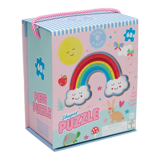 Floss & Rock 60 pc Shaped Jigsaw Puzzle - Rainbow Fairy