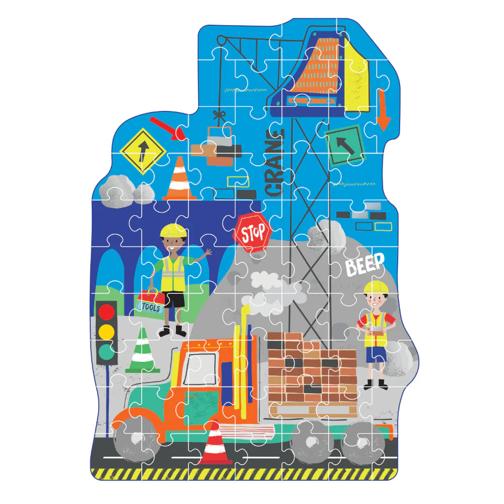 Floss & Rock 60 pc Shaped Jigsaw Puzzle - Construction