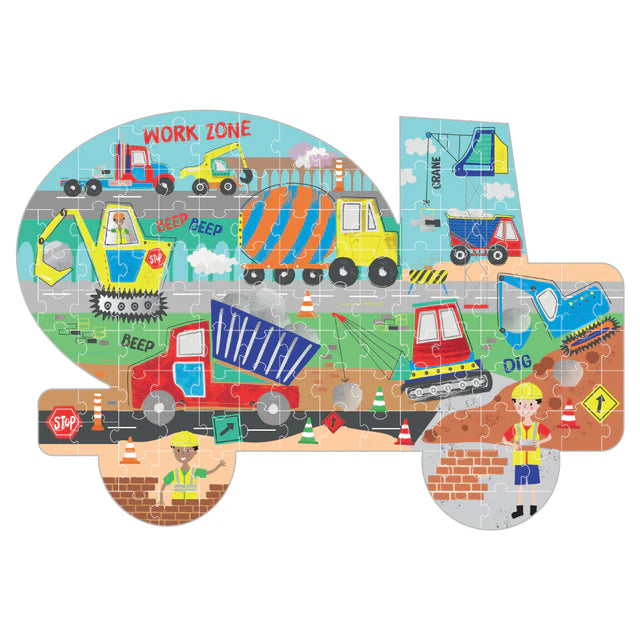 Floss & Rock 120 pc Shaped Jigsaw Puzzle - Construction