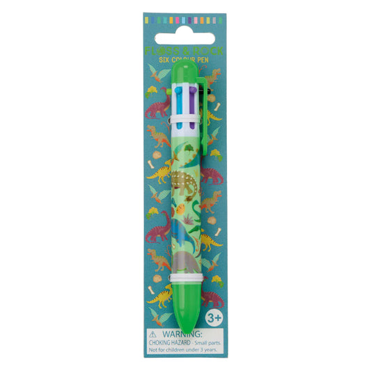Floss & Rock Six Colour Pen - Dinosaur