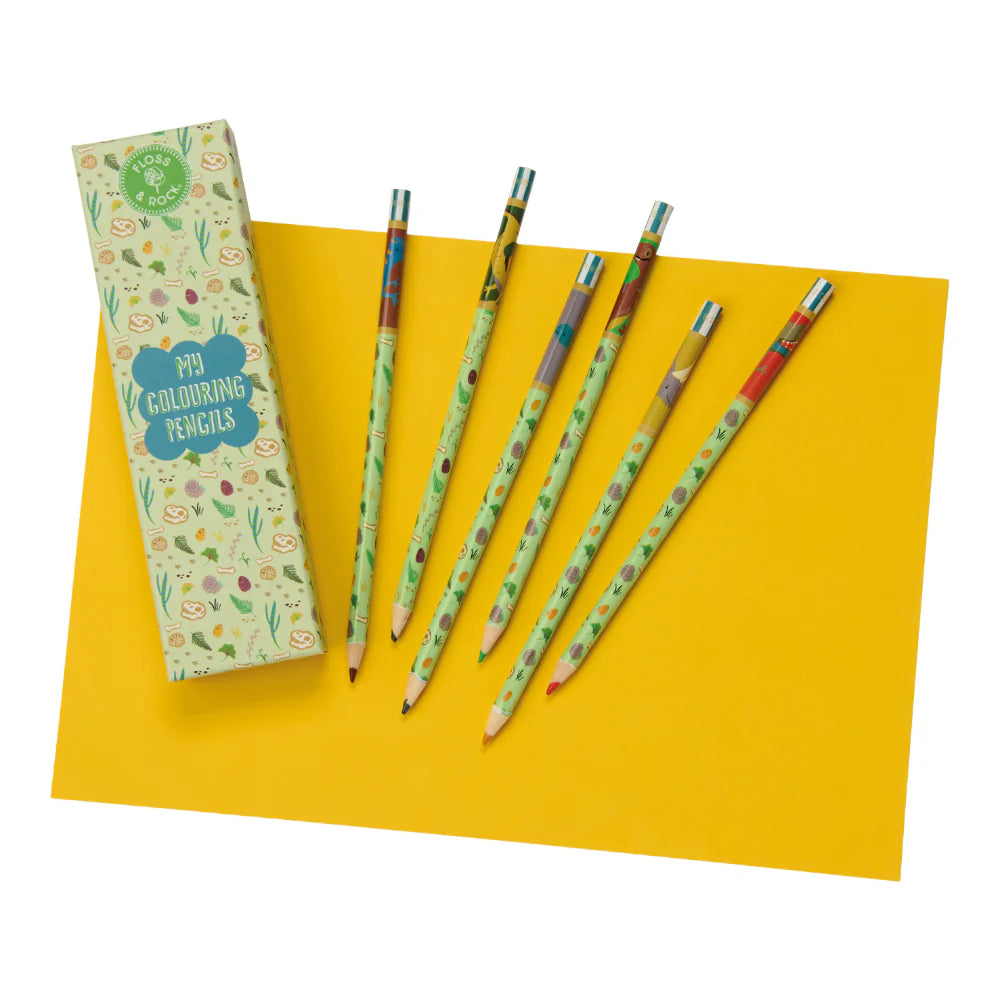 Floss & Rock My Colouring Pencils - Dinosaur