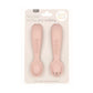 Silicone Fork & Spoon Set - Pink