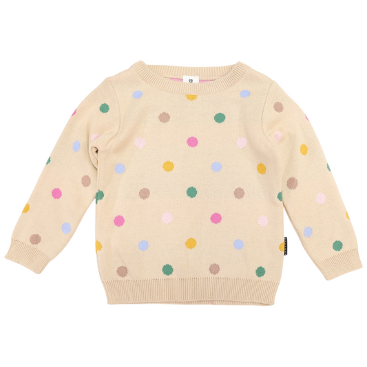 Polkadot Sweater - Beige