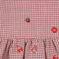 Embroidered Bloom Dress - Dusty Pink Check