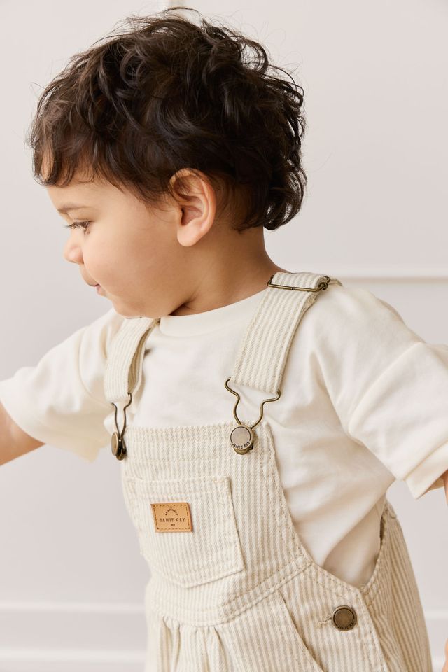 Cecil Overalls - Sandy Brown/Cloud Stripe