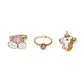 Unicorn & Rainbow 3 Ring Set - Pink